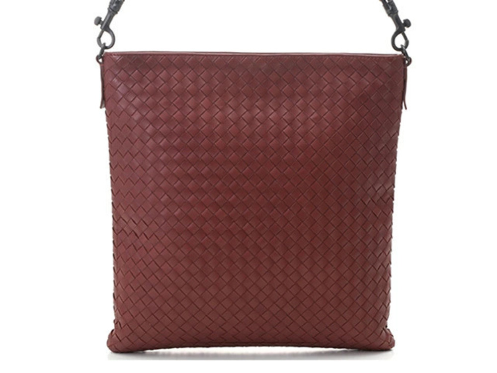 BOTTEGA VENETA Bag Shoulder Intrecciato Red Leather
